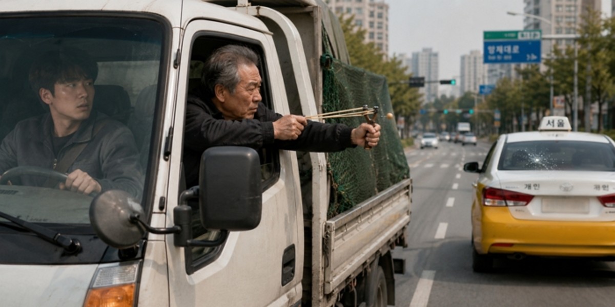 "그냥 심심해서" 달리는 택시에 쇠구슬 쐈다... 60대 아버지·20대 아들 ...