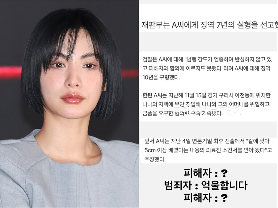 나나, '자택 침입 男' 7년 선고 심경 밝혔다…"피해자가 누구인가"