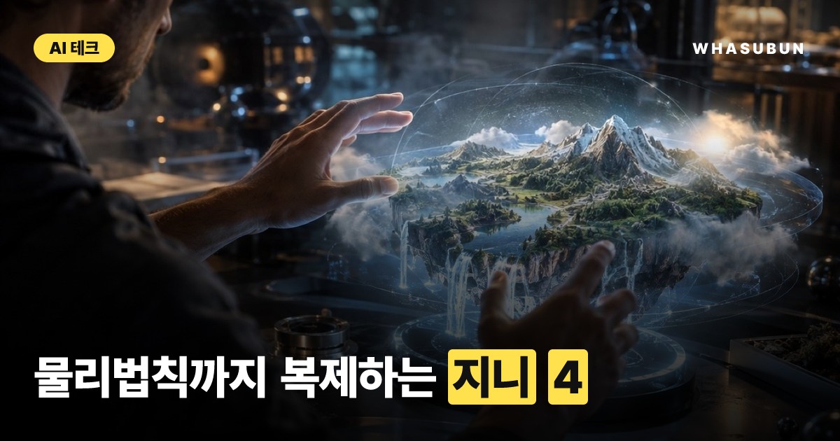 구글 딥마인드 지니 4, 물리 법칙까지 복제하는 가상 세계 AI