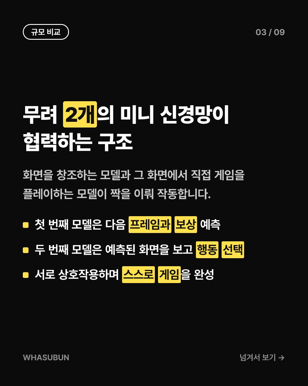 라즈베리 파이 제로에서 AI가 혼자 꿈꾸고 게임하는 기술 카드뉴스 3