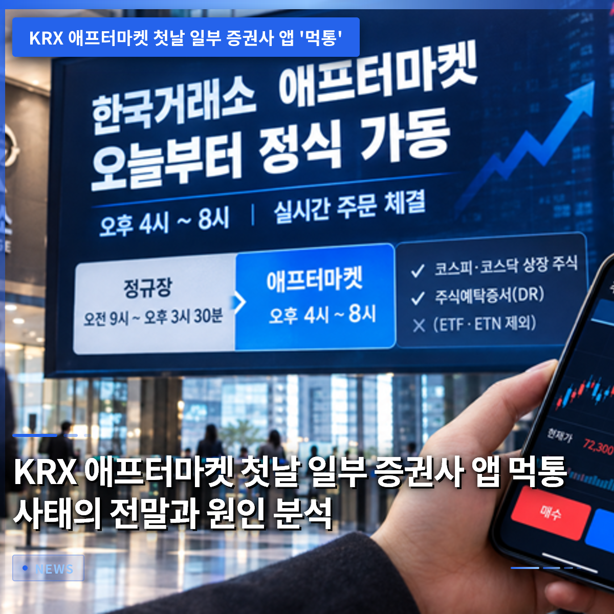 KRXアフターマーケット初日、一部証券会社のアプリがダウンした経緯と原因分析