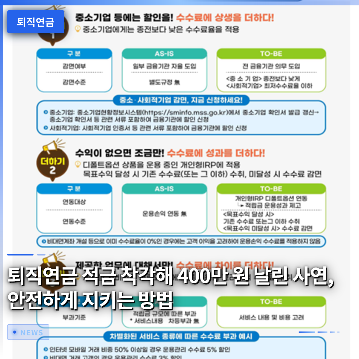 퇴직연금 적금 착각해 400만 원 날린 사연, 안전하게 지키는 방법