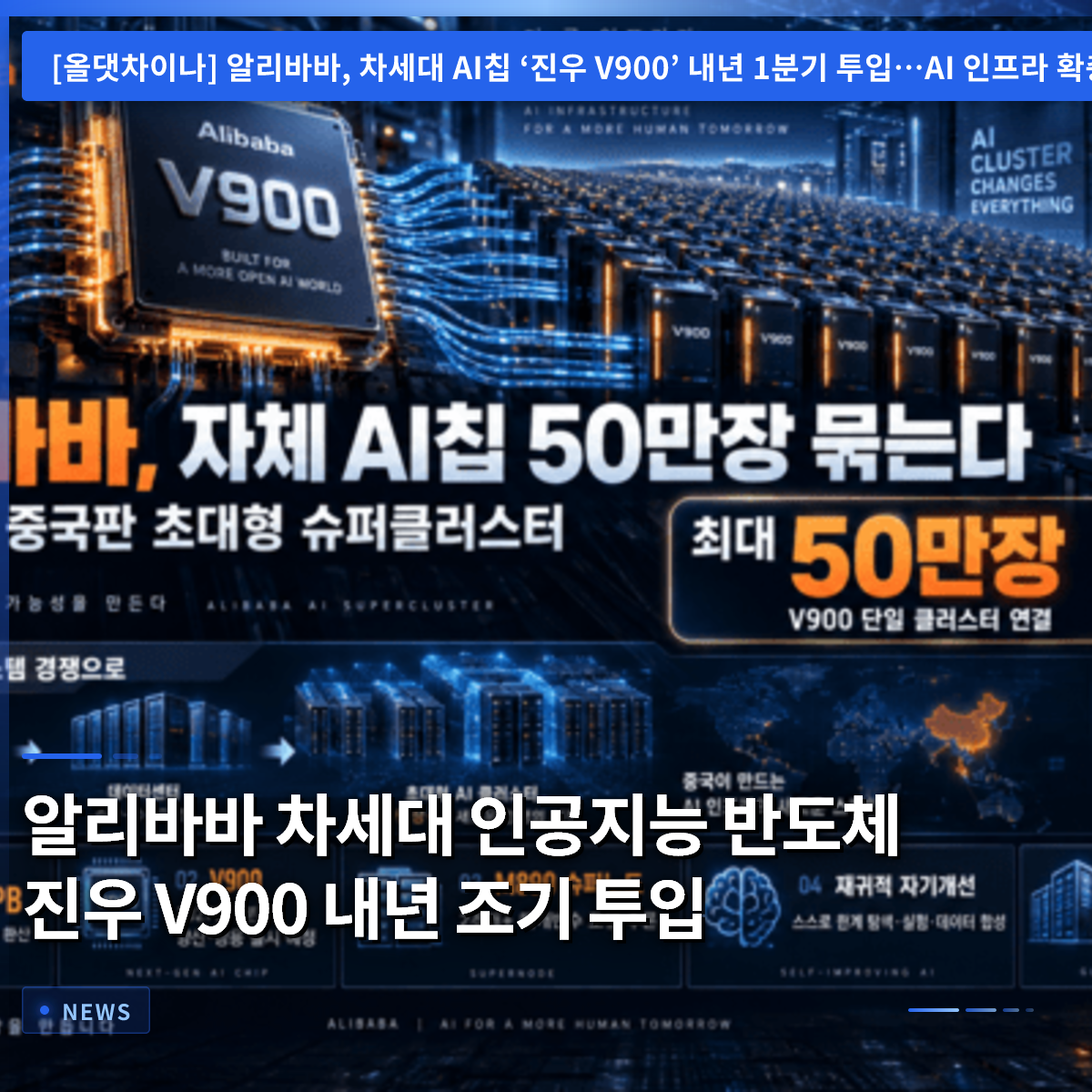 アリババ、次世代AI半導体「真武 V900」を来年前倒し投入へ アリババ、次世代AI半導体「真武 V900」を来年前倒し投入へ