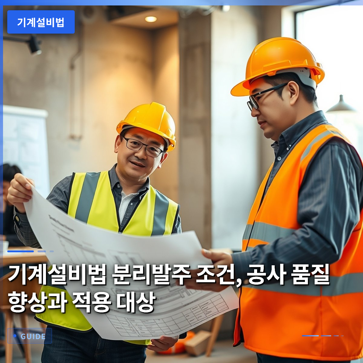 기계설비법 분리발주 조건, 공사 품질 향상과 적용 대상