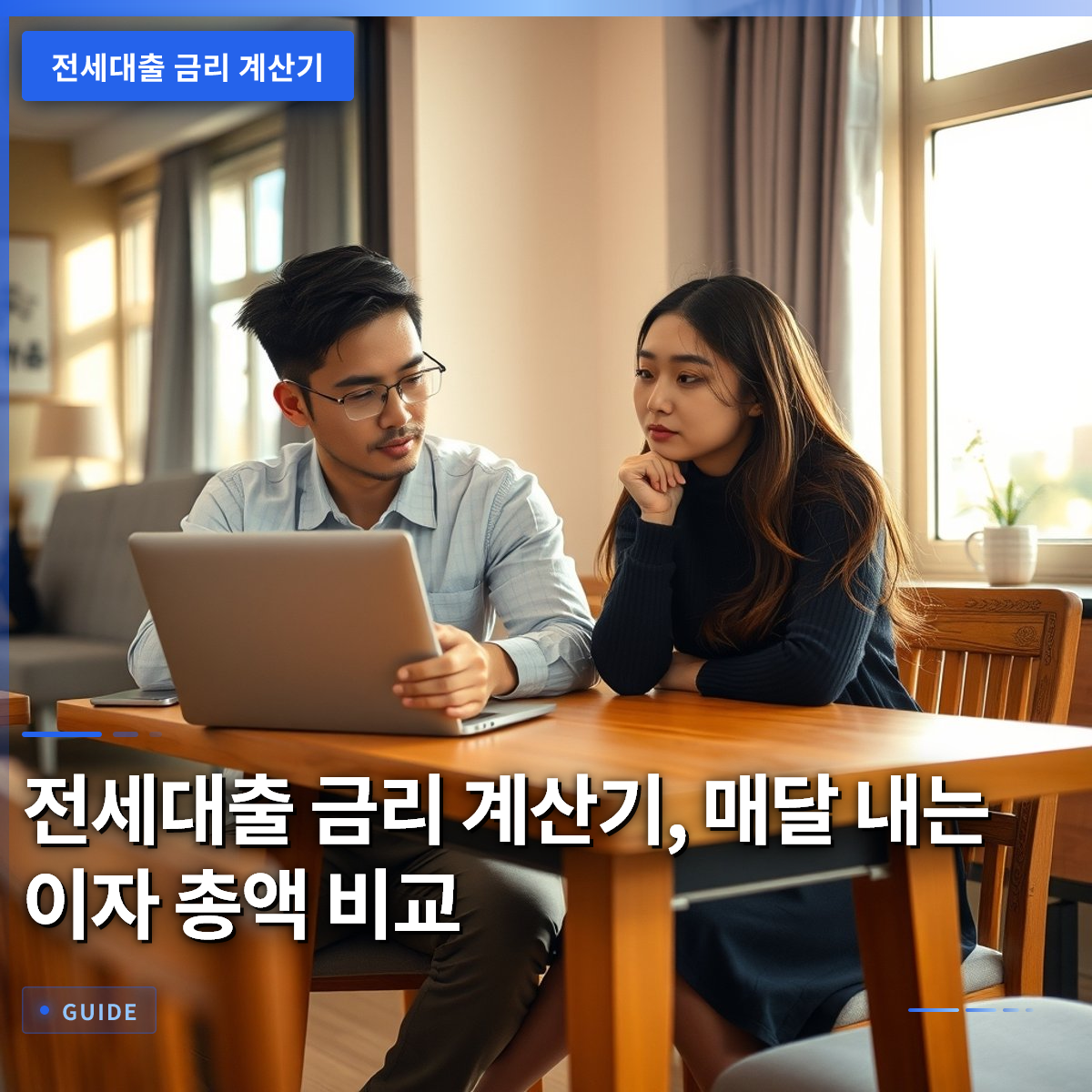 전세대출 금리 계산기, 매달 내는 이자 총액 비교