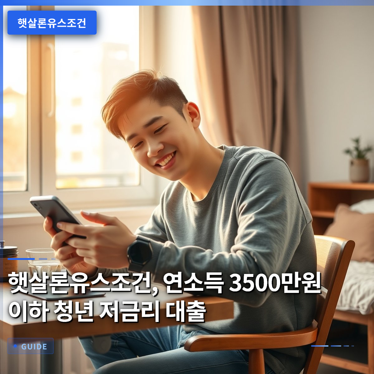 햇살론유스조건, 연소득 3500만원 이하 청년 저금리 대출