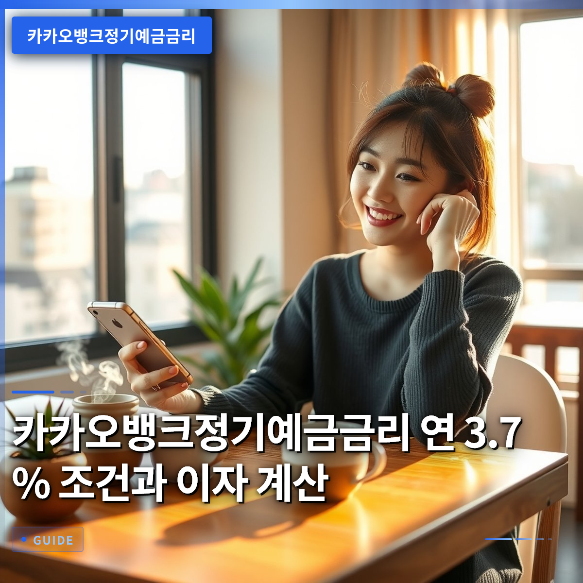 카카오뱅크정기예금금리 연 3.7% 조건과 이자 계산 카카오뱅크정기예금금리 연 3.7% 조건과 이자 계산