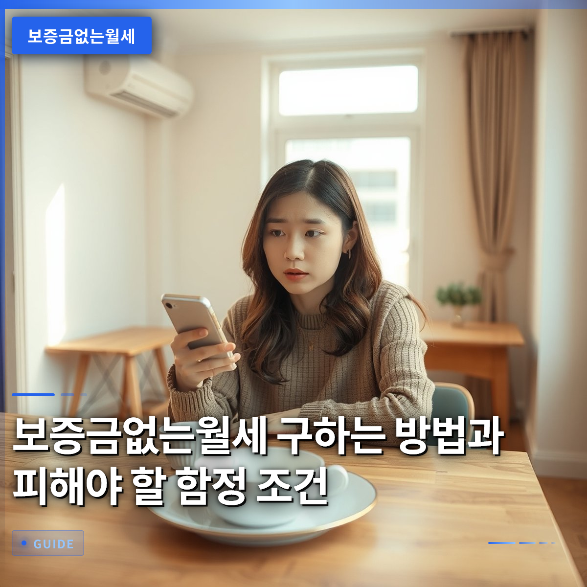 보증금없는월세 구하는 방법과 피해야 할 함정 조건
