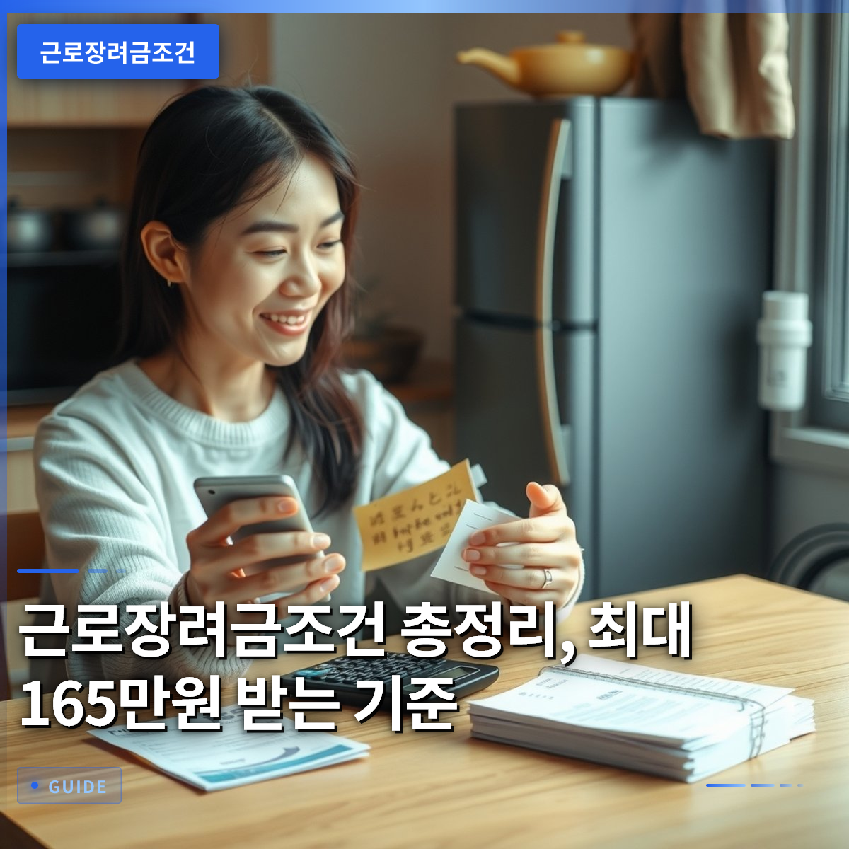 근로장려금조건 총정리, 최대 165만원 받는 기준
