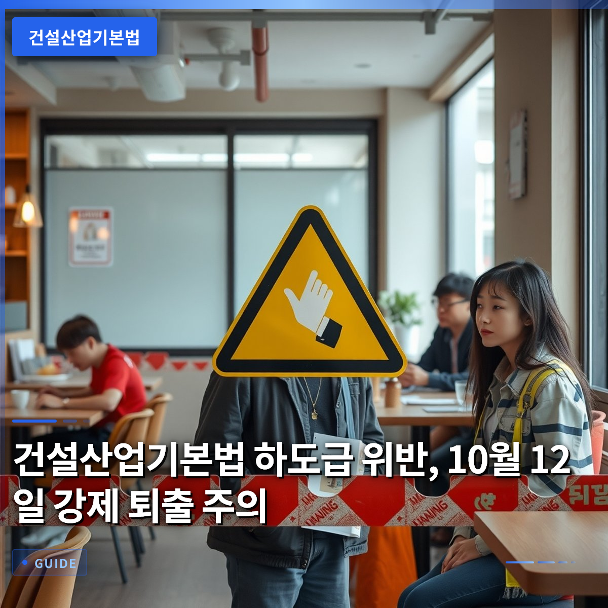 건설산업기본법 하도급 위반, 10월 12일 강제 퇴출 주의