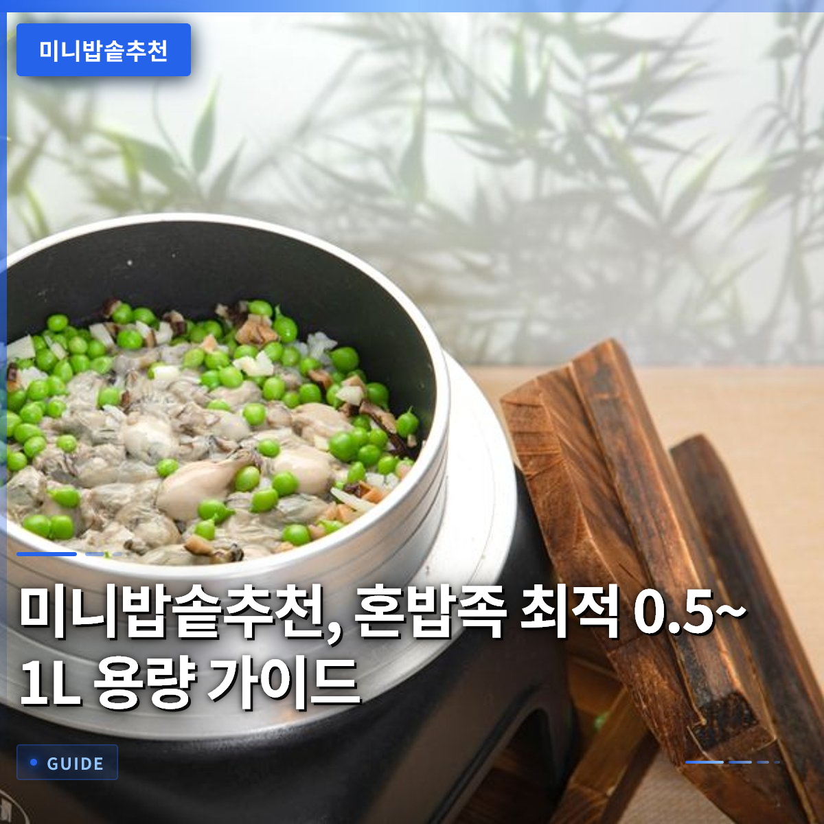 미니밥솥추천, 혼밥족 최적 0.5~1L 용량 가이드