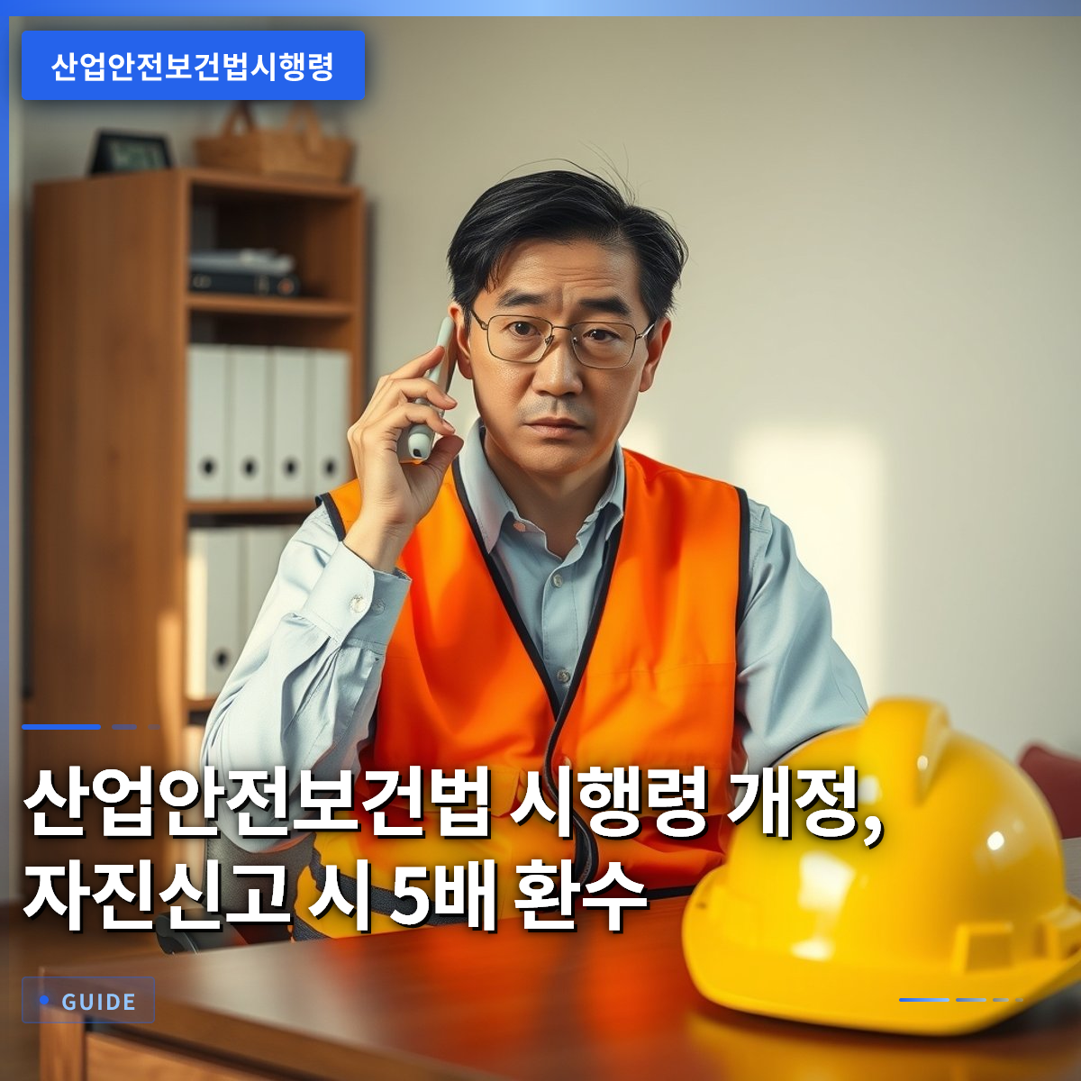 산업안전보건법 시행령 개정, 자진신고 시 5배 환수