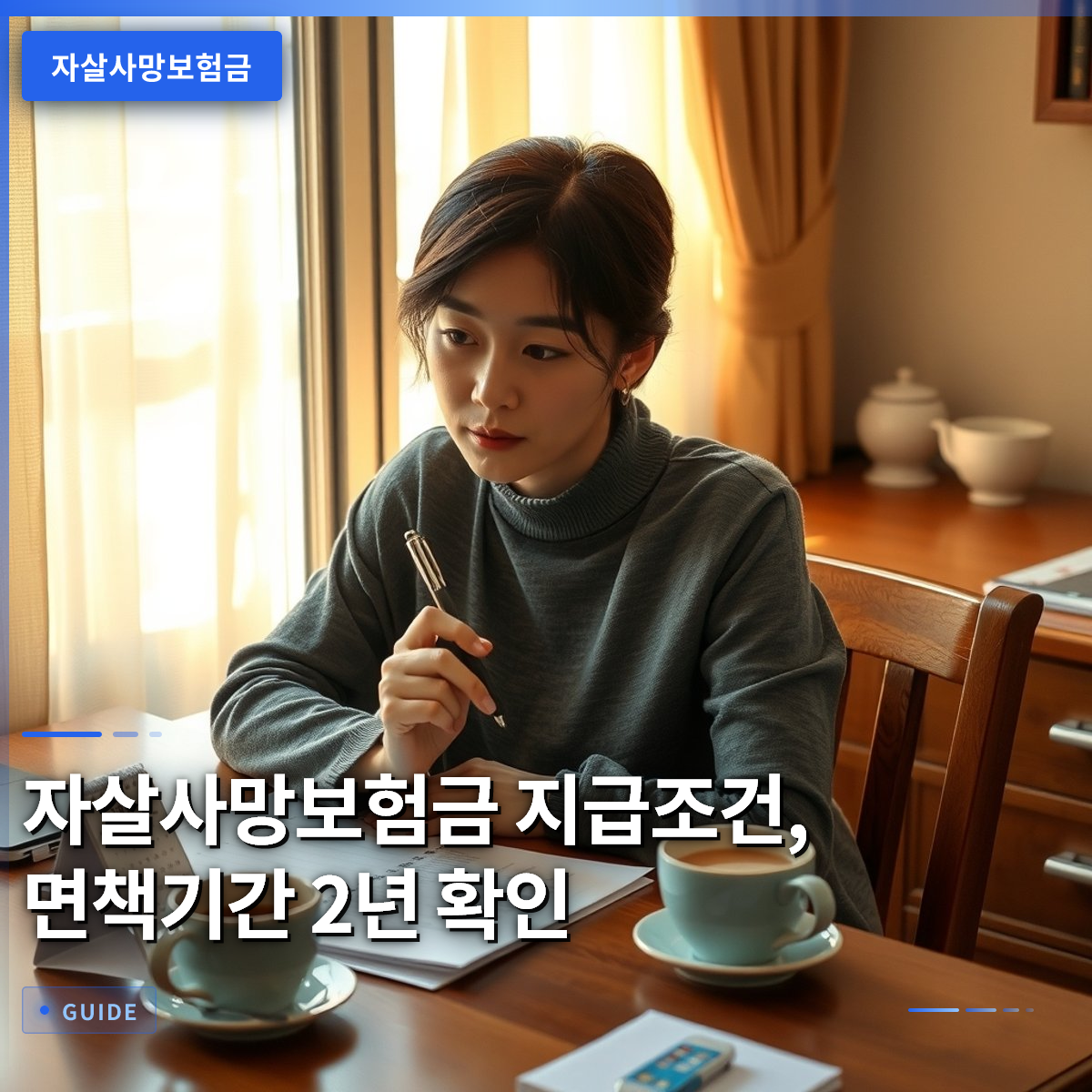 자살사망보험금 지급조건, 면책기간 2년 확인