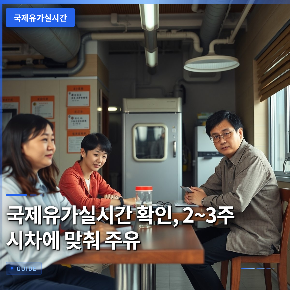 국제유가실시간 확인, 2~3주 시차에 맞춰 주유