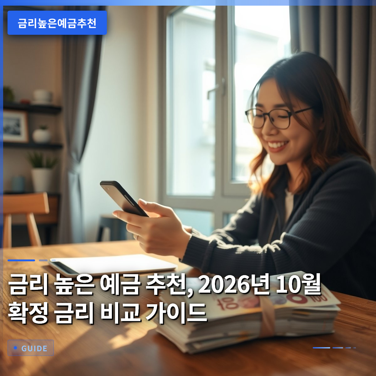 금리 높은 예금 추천, 2026년 10월 확정 금리 비교 가이드