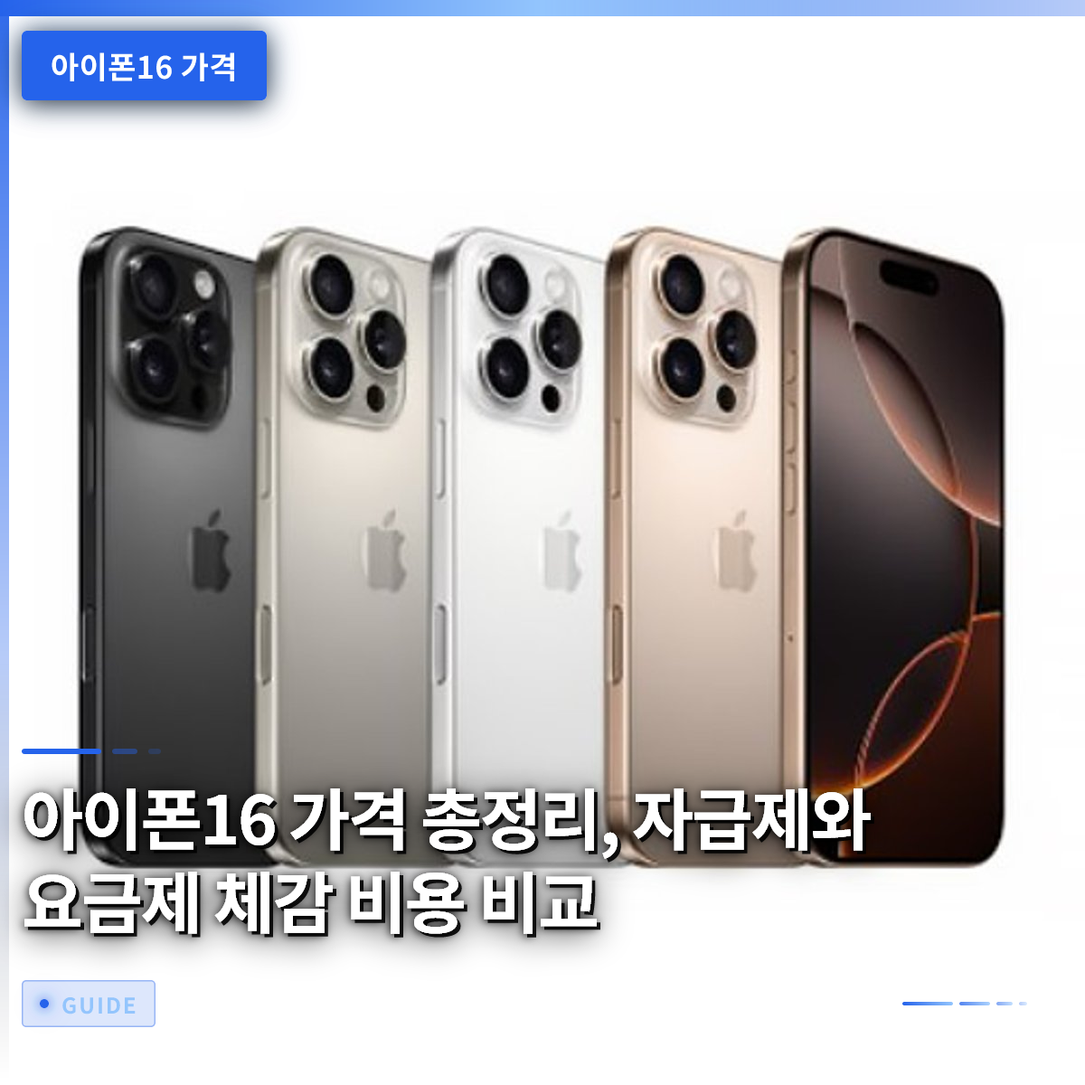 아이폰16 가격 총정리, 자급제와 요금제 체감 비용 비교
