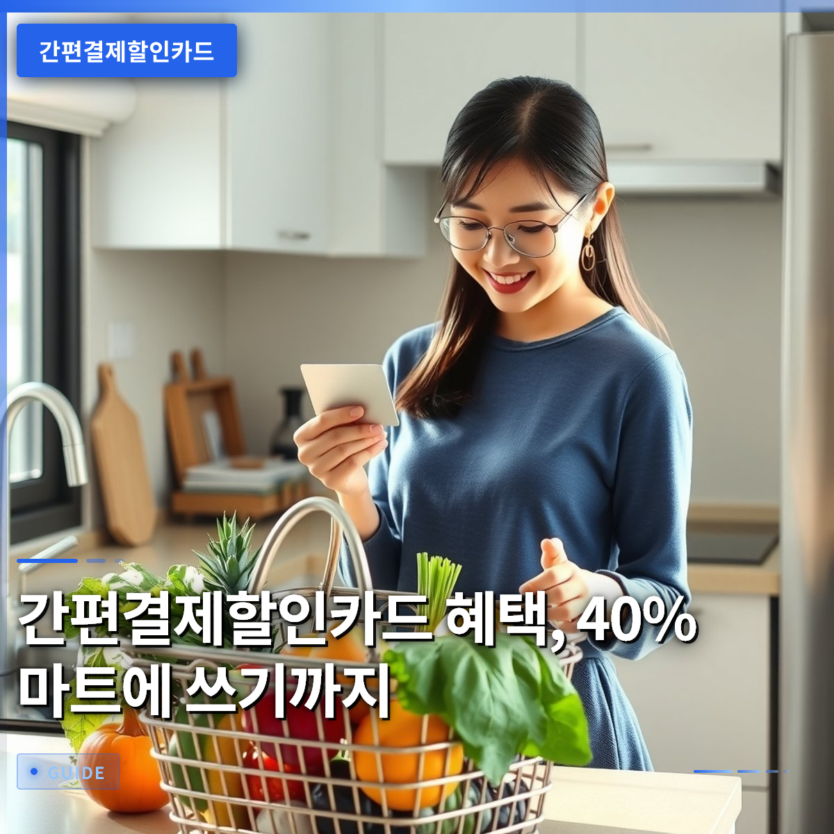 간편결제할인카드 혜택, 40% 마트에 쓰기까지