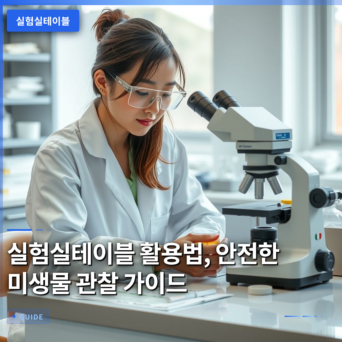 실험실테이블 활용법, 안전한 미생물 관찰 가이드
