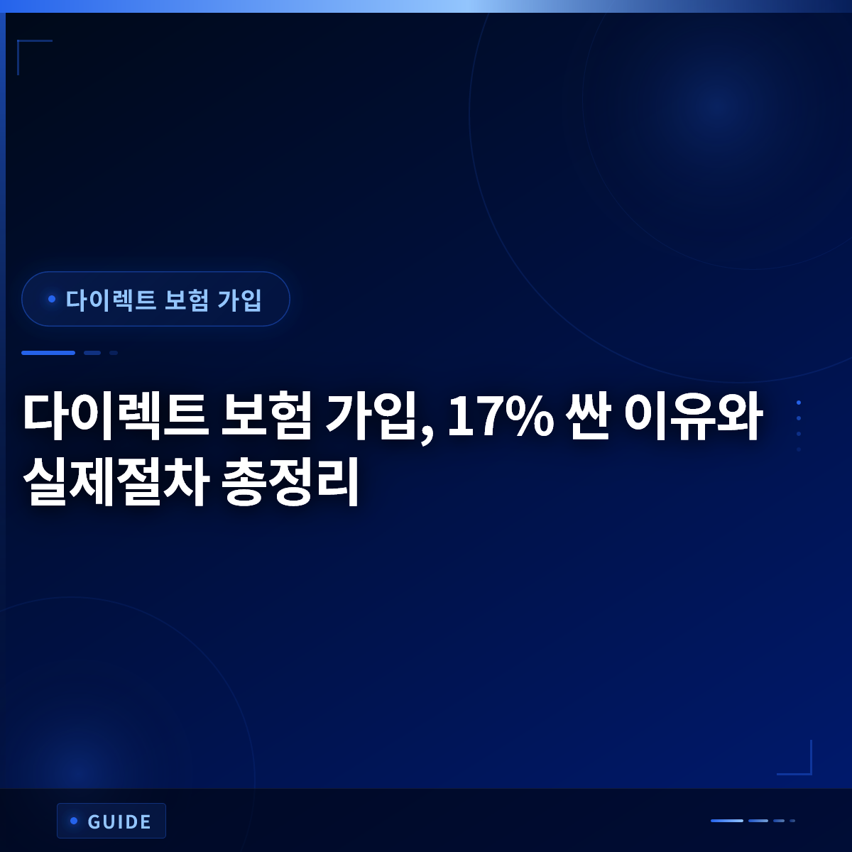 다이렉트 보험 가입, 17% 싼 이유와 실제절차 총정리