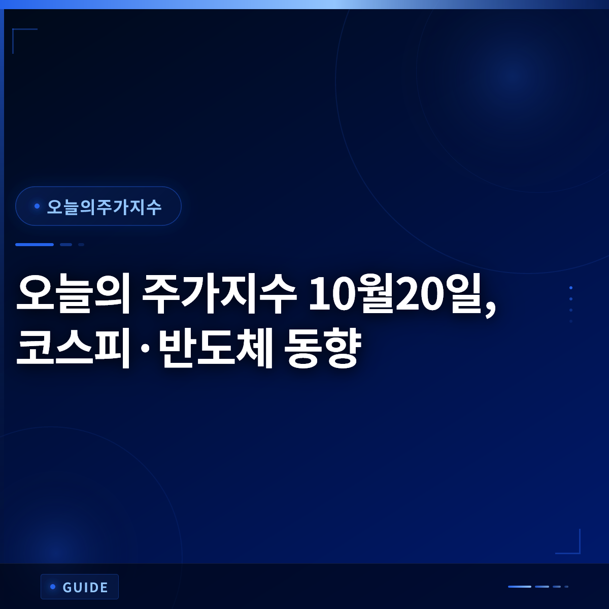 오늘의 주가지수 10월20일, 코스피·반도체 동향 오늘의 주가지수 10월20일, 코스피·반도체 동향