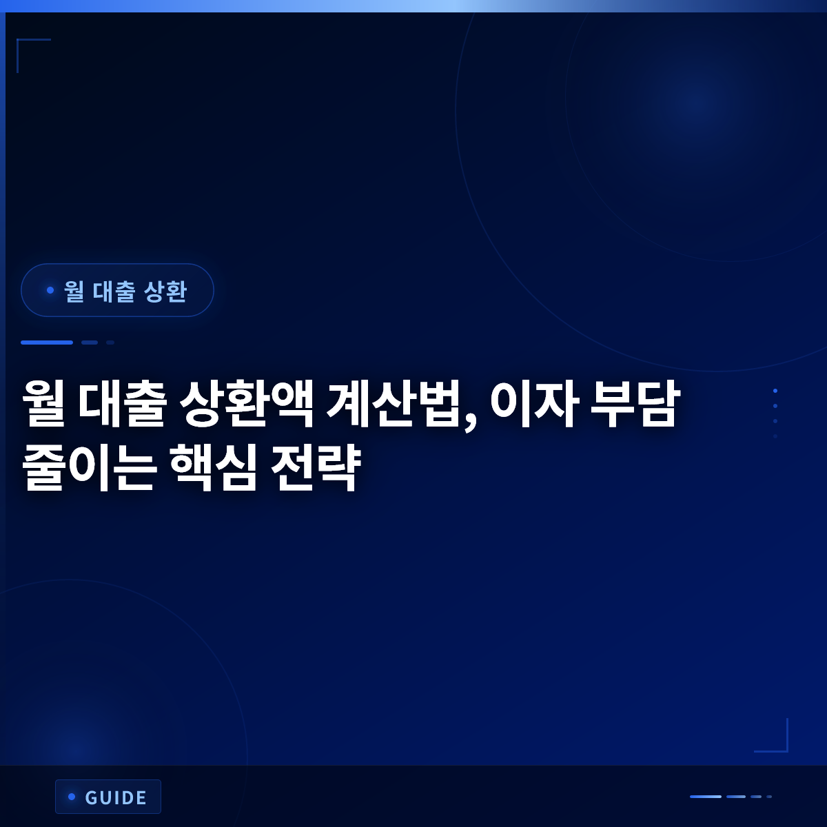 월 대출 상환액 계산법, 이자 부담 줄이는 핵심 전략