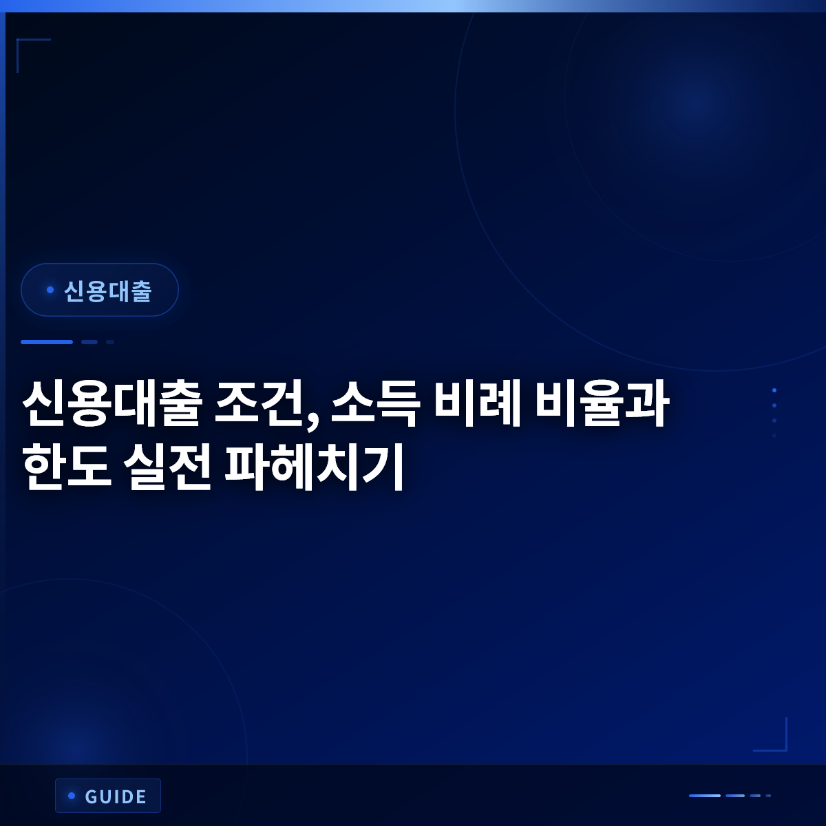 신용대출 조건, 소득 비례 비율과 한도 실전 파헤치기