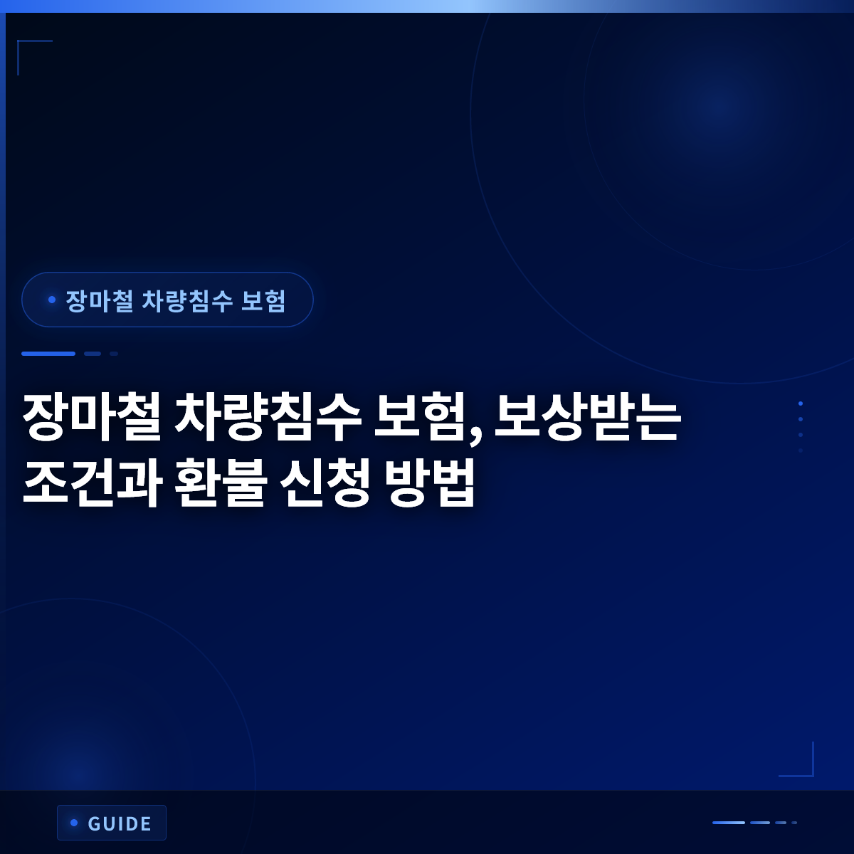 장마철 차량침수 보험, 보상받는 조건과 환불 신청 방법