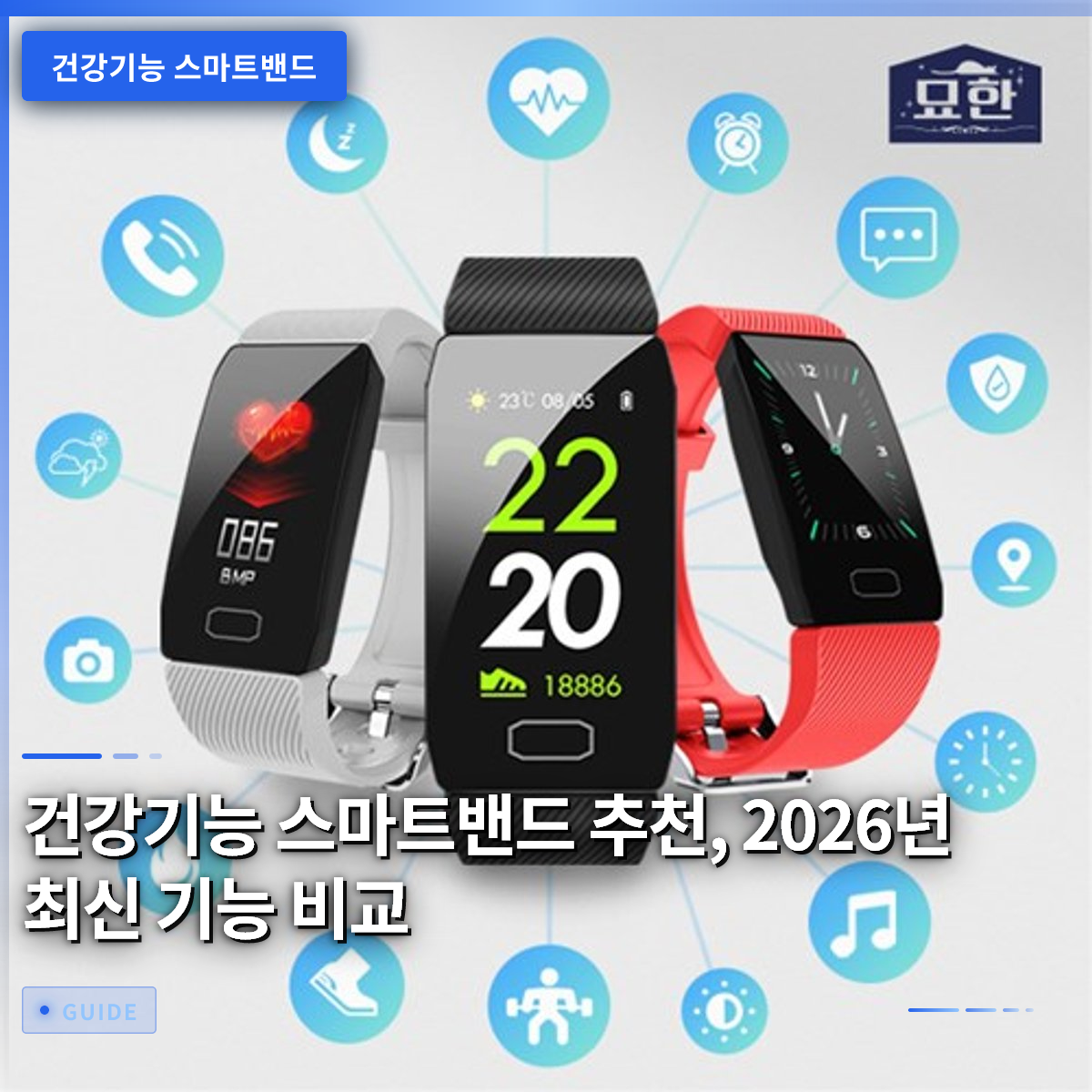 건강기능 스마트밴드 추천, 2026년 최신 기능 비교