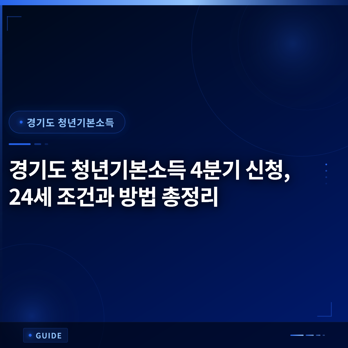 경기도 청년기본소득 4분기 신청, 24세 조건과 방법 총정리