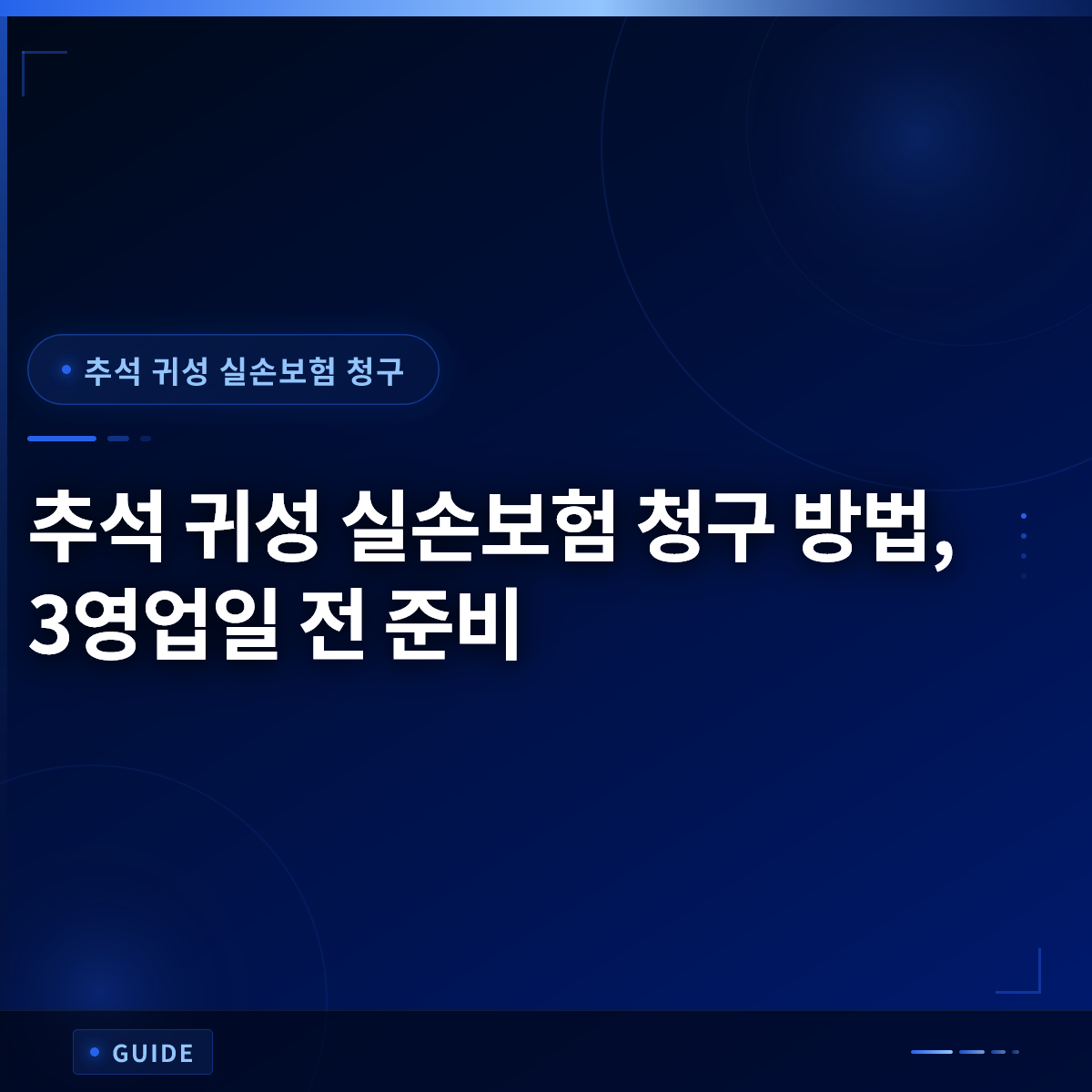 추석 귀성 실손보험 청구 방법, 3영업일 전 준비 추석 귀성 실손보험 청구 방법, 3영업일 전 준비