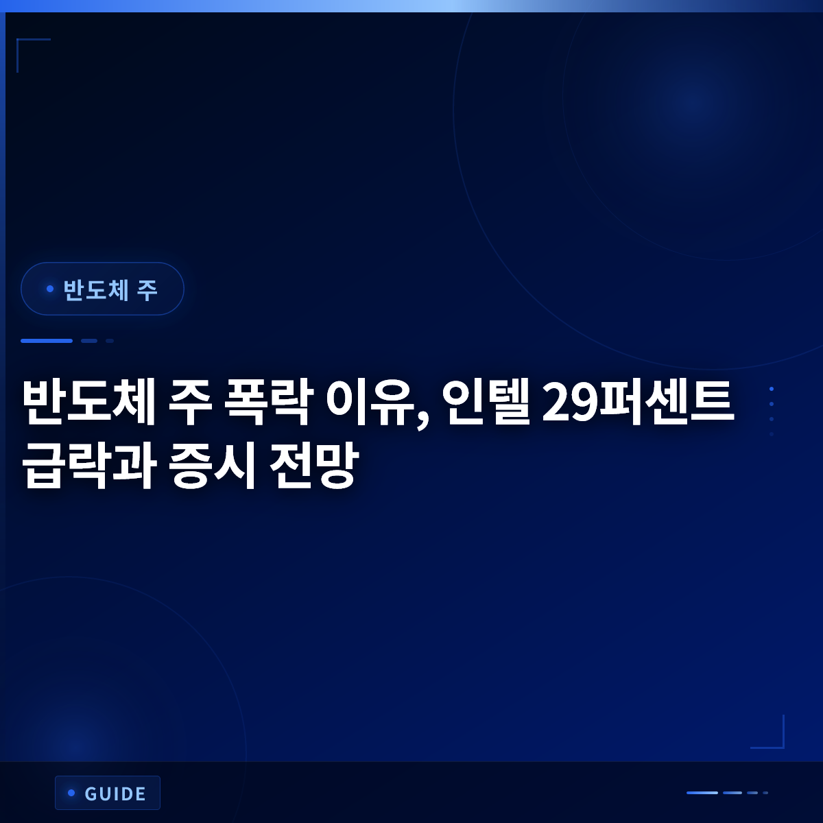반도체 주 폭락 이유, 인텔 29퍼센트 급락과 증시 전망