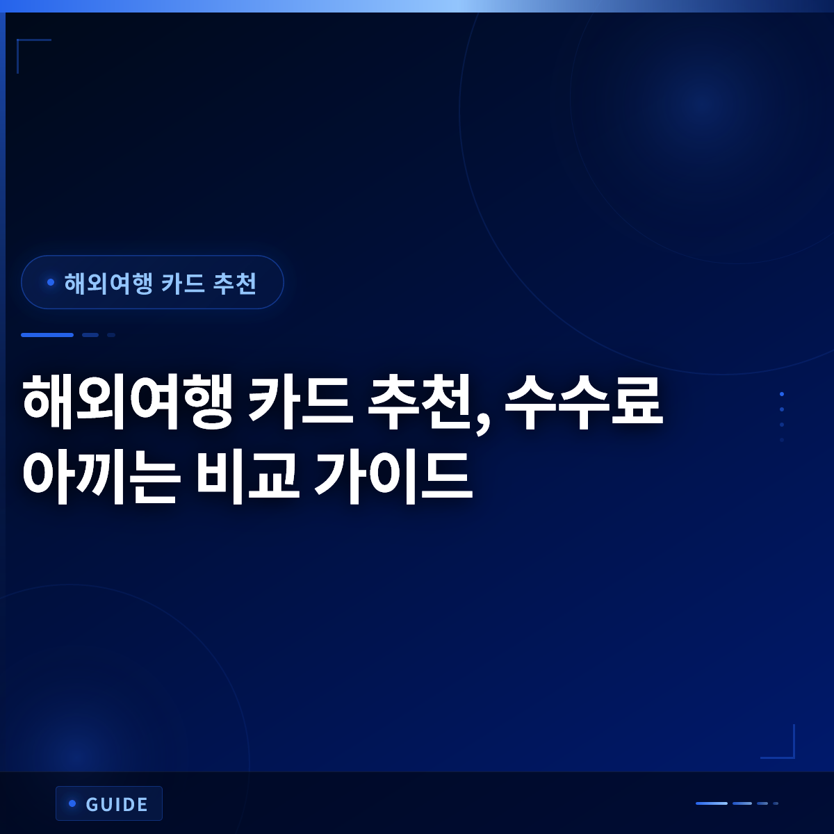 해외여행 카드 추천, 수수료 아끼는 비교 가이드